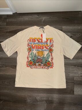 Cider Desert Vibes Graphic Tee - Cream with Orange, Yellow, Green